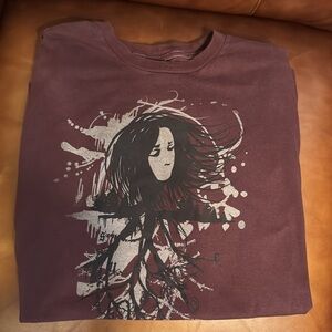 Old Navy Burgundy Graphic Tee